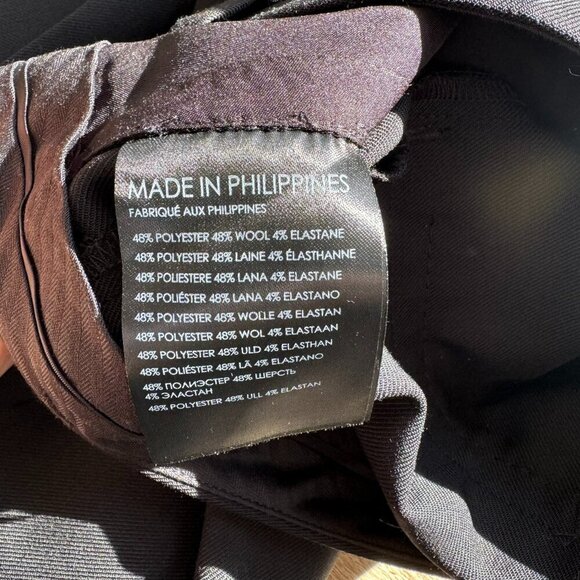 NWT Club Monaco Borrem Pant in Black Ankle Wool Straight Leg Suit Trouser - Picture 7 of 12